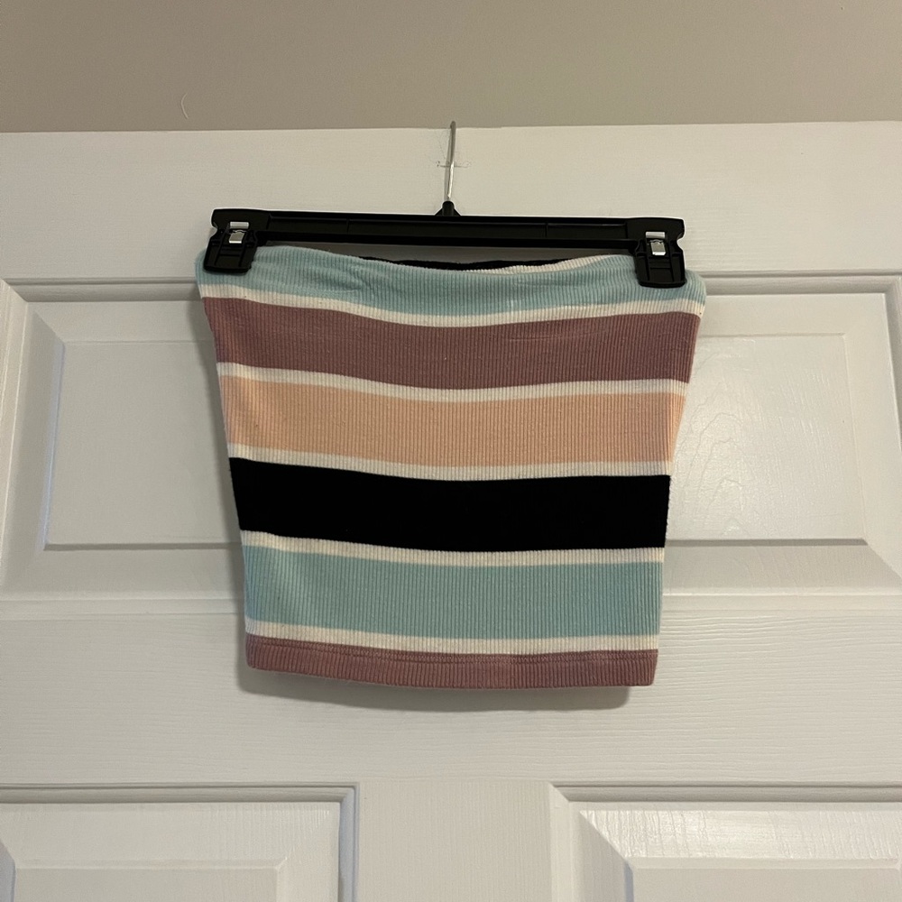 American Eagle Striped and Cropped Tube Top Size XS